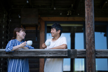 Couple Relaxing on the Terrace