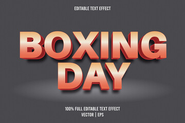 Boxing day editable text effect cartoon style