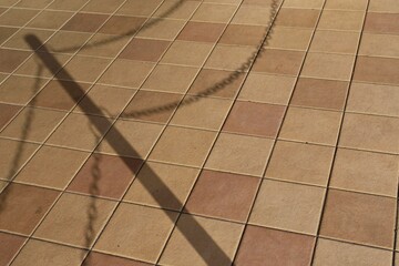 footpath, floor covered with tiles