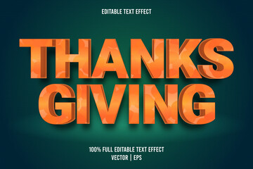 Thanksgiving editable text effect cartoon style