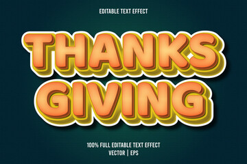 Thanksgiving editable text effect comic style