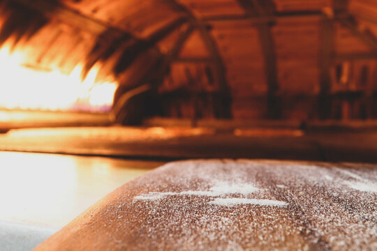 brick pizza and bread oven fire