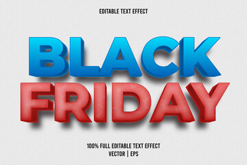 Black friday editable text effect cartoon style