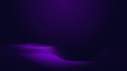 Abstract dot blue purple gradient wave texture technology background.