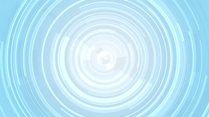 Abstract circle white blue future technology background.