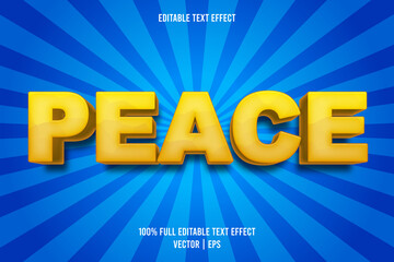 Peace editable text effect comic style