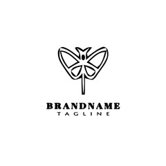 insect animal logo creative icon design template black isolated vector illustration