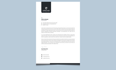 Simple new minimal unique clean modern company professional abstract creative corporate business letterhead template design.
