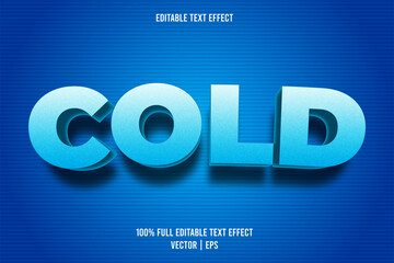 Cold editable text effect cartoon style