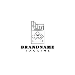 cigarette logo icon design template black isolated vector illustration