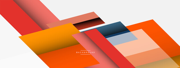 Obraz premium Vector background. Abstract overlapping color lines design with shadow effects. Illustration for wallpaper banner background or landing page