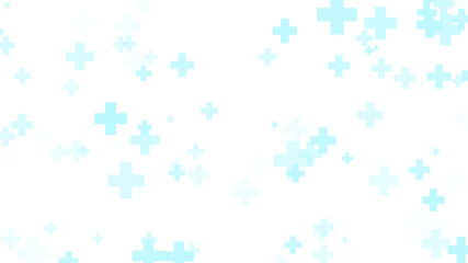 Medical health blue cross pattern white background. Abstract healthcare technology and science concept.