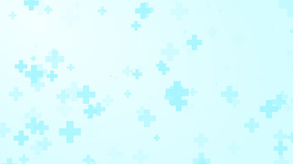 Abstract medical blue cross pattern white background.