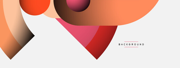 Trendy shapes, color minimal design composition, lines and shadows for wallpaper banner background or landing page