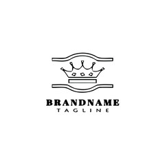 retro cigar label cartoon logo template icon design black isolated vector illustration