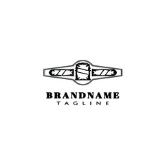 cigar label cartoon logo template icon design creative isolated vector illustration