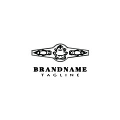 cigar label cartoon logo template icon design black isolated vector creative