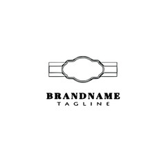 cigar label cartoon logo template icon design black isolated simple illustration