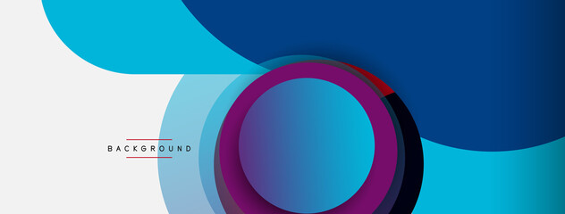 Circle and round shapes abstract background. Vector illustration for wallpaper banner background or landing page