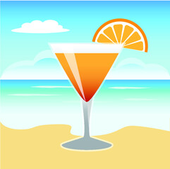 Obraz premium cocktail on the beach