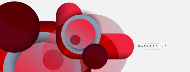 Circle and round shapes abstract background. Vector illustration for wallpaper banner background or landing page