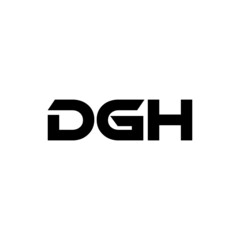 DGH letter logo design with white background in illustrator, vector logo modern alphabet font overlap style. calligraphy designs for logo, Poster, Invitation, etc.