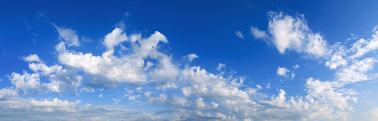 panorama blue sky with white cloudy