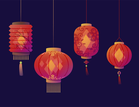 Asian lanterns collection