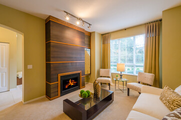 Interior design of a luxury living room