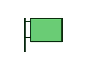 Signboard flat icon. Thin line signs for design logo, visit card, etc. Single high-quality outline symbol for web design or mobile app. Marketing outline pictogram.