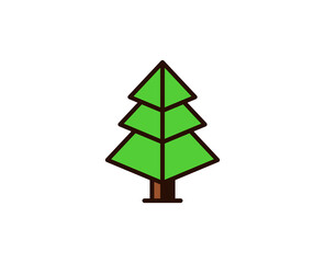 Fototapeta premium Christmas tree premium line icon. Simple high quality pictogram. Modern outline style icons. Stroke vector illustration on a white background. 