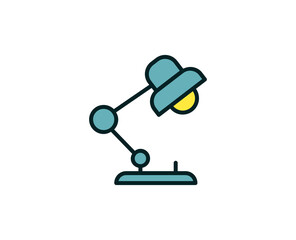 Lamp line icon. Vector symbol in trendy flat style on white background. Office sing for design.