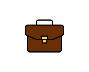 Briefcase line icon. Vector symbol in trendy flat style on white background. Office sing for design.