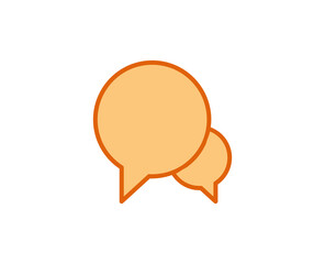 Speech bubble line icon. High quality outline symbol for web design or mobile app. Thin line sign for design logo. Color outline pictogram on white background