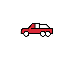 Car line icon. Vector symbol in trendy flat style on white background. Travel sing for design.