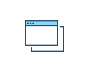 Web page premium line icon. Simple high quality pictogram. Modern outline style icons. Stroke vector illustration on a white background. 