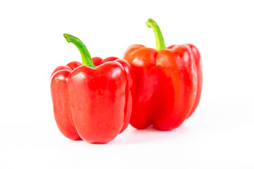 red paprika chilly pepper on white isolated