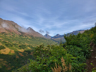 view of the mountains from the mountain