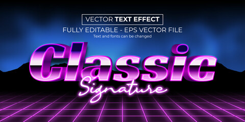 Obraz premium Editable text effect vintage retro style