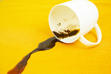 A spot on a light fabric, tablecloth, sofa. Washing, cleaning the fabric