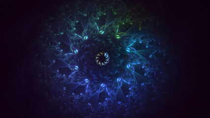 3D rendering abstract circle light background