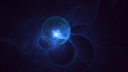 Fototapeta premium 3D rendering abstract multicolor fractal light background