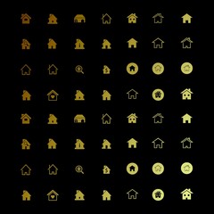 set of business real estate icon symbol logo design vector