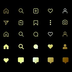 set of business real estate icon symbol logo design vector