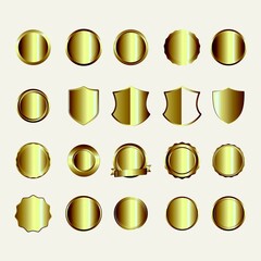 set of retro premium vintage badge logo design vector