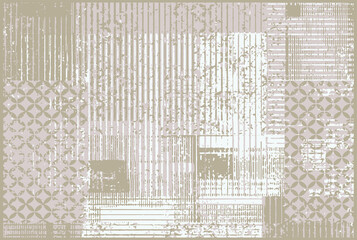 Artistic traditional motifs, stripe, textured check Earth Tones nature pastel coloured boho Pattern seamless Dyed Print  design. Abstract Ethnic Geo Batik runner carpet, rug, scarf, curtain, vector. 