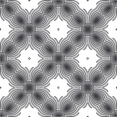 Repeating geometric tiles from striped elements.Modern geometric background with abstract shapes.Monochromatic Repeating Patterns.Endless abstract texture.black and white striped ornament for design.