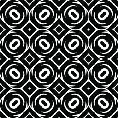  Vector geometric seamless pattern.Modern geometric background with abstract shapes.Monochromatic Repeating Patterns.Endless abstract texture.black and white ornament for design.