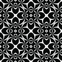 Vector geometric seamless pattern.Modern geometric background with abstract shapes.Monochromatic Repeating Patterns.Endless abstract texture.black and white ornament for design.