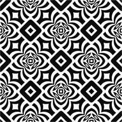 Vector geometric seamless pattern.Modern geometric background with abstract shapes.Monochromatic Repeating Patterns.Endless abstract texture.black and white ornament for design.